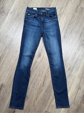 Gap 1969 Resolution Slim Straight Jeans Dark Wash Size 25